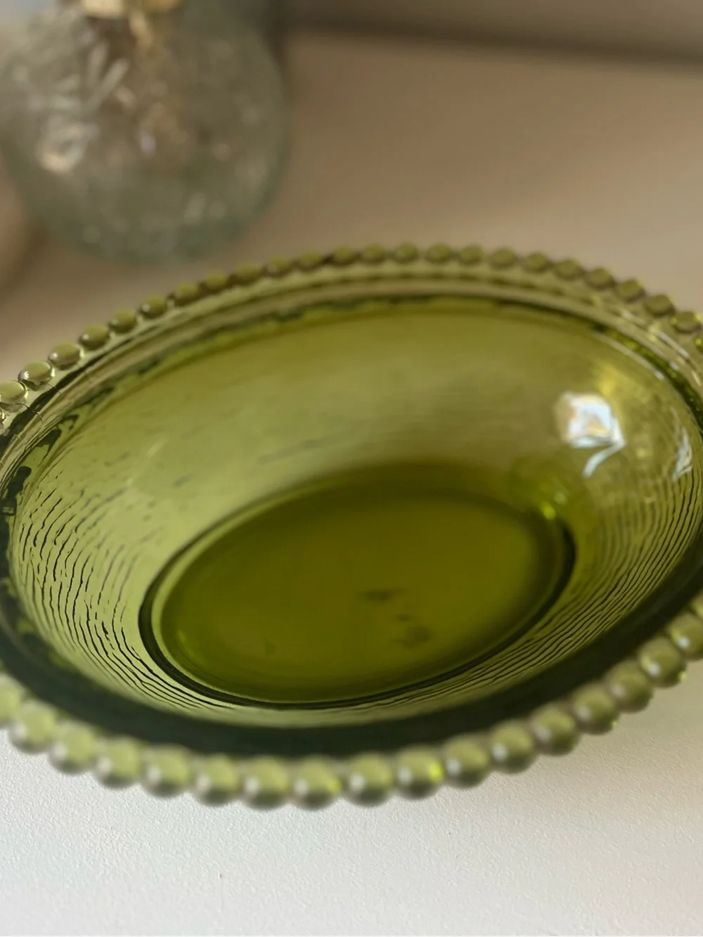 Green Glass Hen Candy Dish - Decorative Home Accent